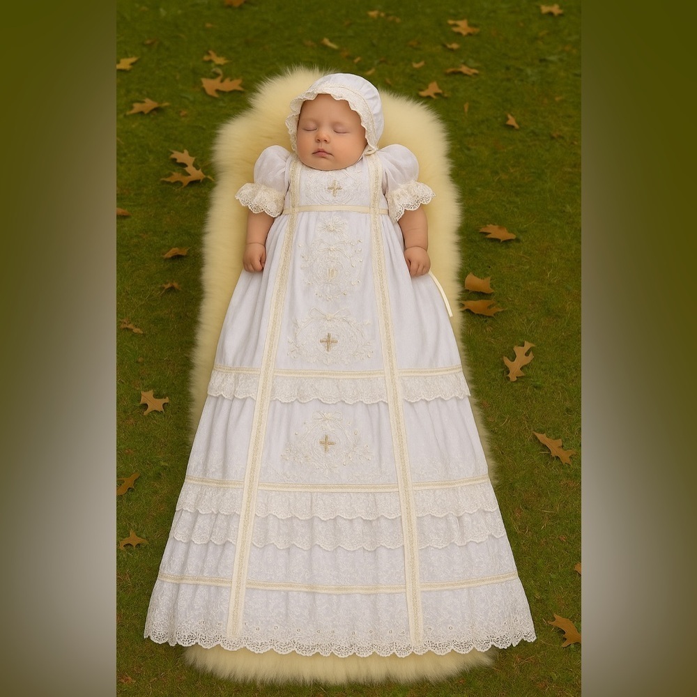 Swiss Heirloom Baby Christening Baptism Dress 3–6M | Linen Revival Co